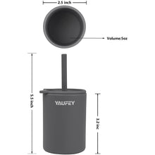 Load image into Gallery viewer, Yaufey Silicone Toddler Cups with Straw, Straw Cup for Baby, Silicone Baby Cup 6 Months+, 5 oz (New-Gray)