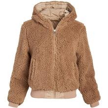 Load image into Gallery viewer, Yaufey Women’s Jacket - Reversible Teddy Sherpa Windbreaker Jacket