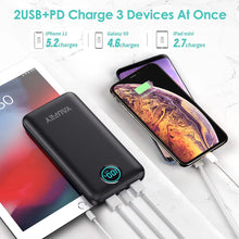 Load image into Gallery viewer, Yaufey Portable Charger Power Bank 30,800mAh LCD Display Power Bank, 25W PD Fast Charging QC 4.0 Quick Charging Power Bank Tri-Outputs Battery Pack